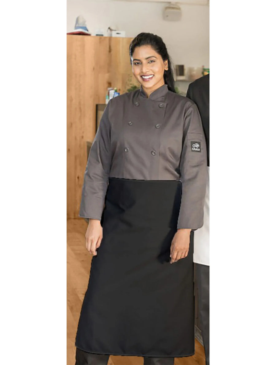 Premium Uniforms No Pocket Black Twill Square Aprons, Premium, 36 X 33In, Spun Polyester - Restaurant Equipment and Smallwares - Canadian Distribution
