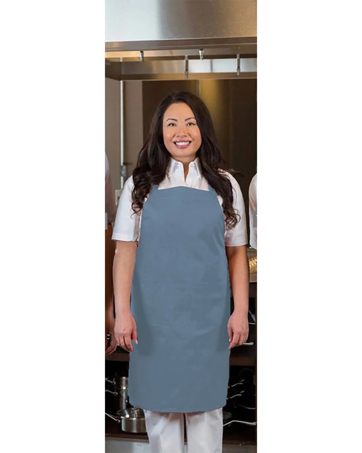 Premium Uniforms 2+1 Pocket Charcoal Gray Twill Bib Aprons, Premium, 28 X 33In, Poly-Cotton - Restaurant Equipment and Smallwares - Canadian Distribution