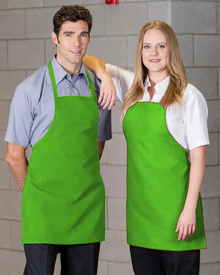 Premium Uniforms No Pocket Short Green Twill Aprons, Promotion, Spun Polyester - Restaurant Equipment and Smallwares - Canadian Distribution