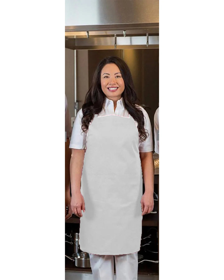Premium Uniforms 2+1 Pocket White Twill Bib Aprons, Premium, 28 X 33In, Poly-Cotton - Restaurant Equipment and Smallwares - Canadian Distribution
