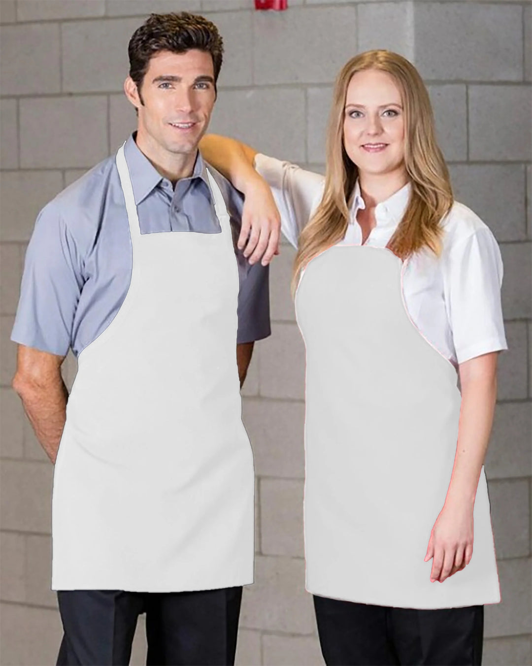 Premium Uniforms No Pocket Short Black Twill Aprons, Promotion, Spun Polyester - Restaurant Equipment and Smallwares - Canadian Distribution