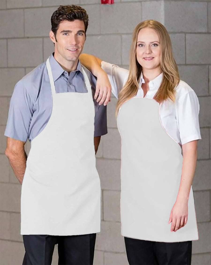 Premium Uniforms No Pocket Short Black Twill Aprons, Promotion, Spun Polyester - Restaurant Equipment and Smallwares - Canadian Distribution