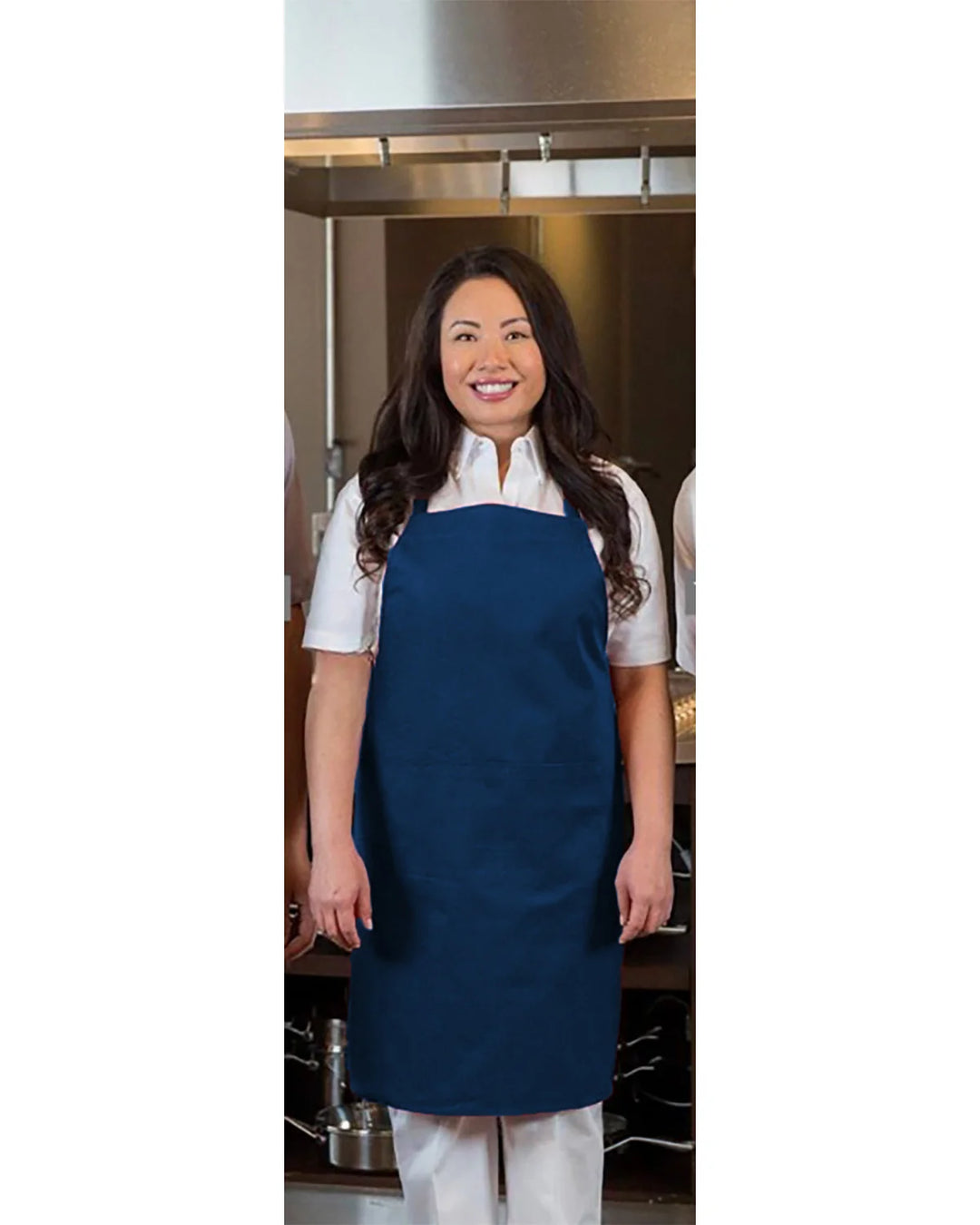 Premium Uniforms 2+1 Pocket Navy Twill Bib Aprons, Premium, 28 X 33In, Poly-Cotton - Restaurant Equipment and Smallwares - Canadian Distribution