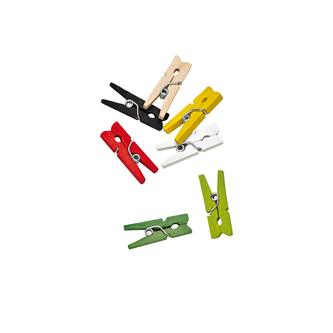 Packnwood Mini 1In Assorted Colors Wood Clothespins - Restaurant Equipment and Smallwares - Canadian Distribution