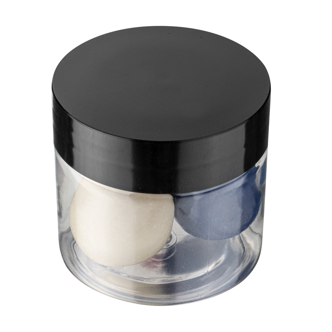 Restaurantware RW Base 2oz Clear Plastic Candy & Snack Jars, with Black Plastic Lid, 2 x 2 x 1.75In - Restaurant Equipment and Smallwares - Canadian Distribution - Ships Free Within Canada on Orders Above CAD $199