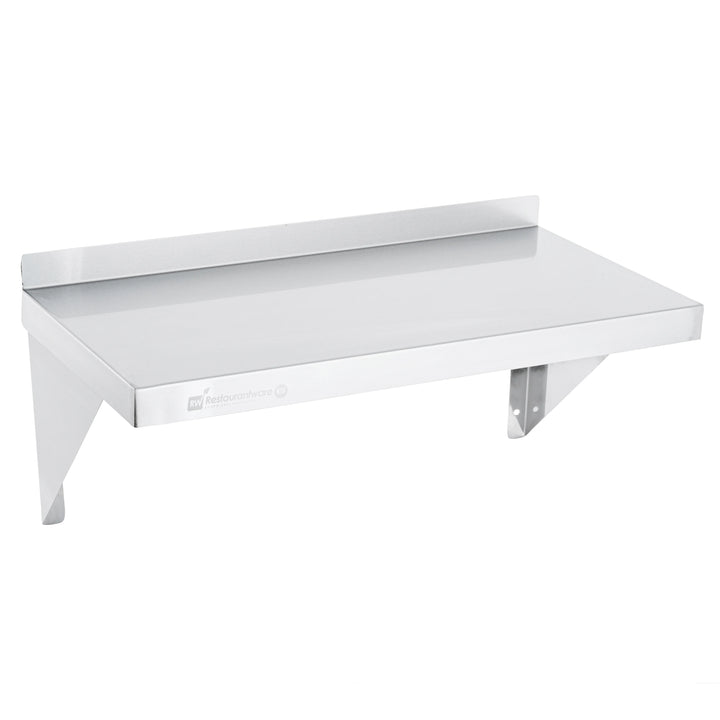 Restaurantware 18 Gauge Kitchen Tek Heavy Duty Stainless Steel Wall Mount Shelves, 12X24In - Restaurant Equipment and Smallwares - Canadian Distribution - Ships Free Within Canada on Orders Above CAD $199