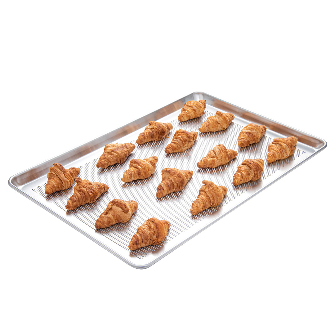 Restaurantware Met Lux Full-Size Perforated Aluminum Baking Sheet Pans, 26X18In - Restaurant Equipment and Smallwares - Canadian Distribution - Ships Free Within Canada on Orders Above CAD $199