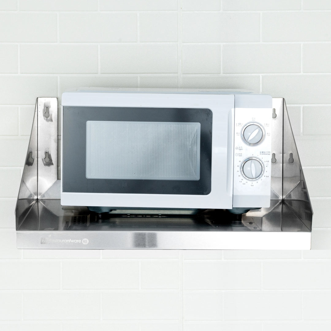 Restaurantware 24 x 24In Microwave Shelf, Heavy Duty Stainless Steel, - Restaurant Equipment and Smallwares - Canadian Distribution - Ships Free Within Canada on Orders Above CAD $199