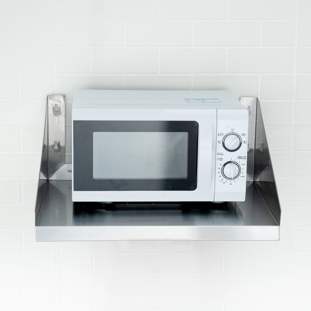 Restaurantware 18 Gauge Kitchen Tek Heavy Duty Stainless Steel Microwave Shelves, 18X24In - Restaurant Equipment and Smallwares - Canadian Distribution - Ships Free Within Canada on Orders Above CAD $199