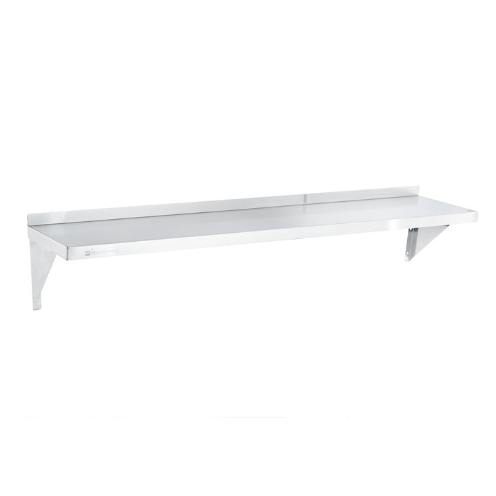 Restaurantware 16 Gauge Kitchen Tek Stainless Steel Wall Mount Shelves, 12X60In - Restaurant Equipment and Smallwares - Canadian Distribution - Ships Free Within Canada on Orders Above CAD $199