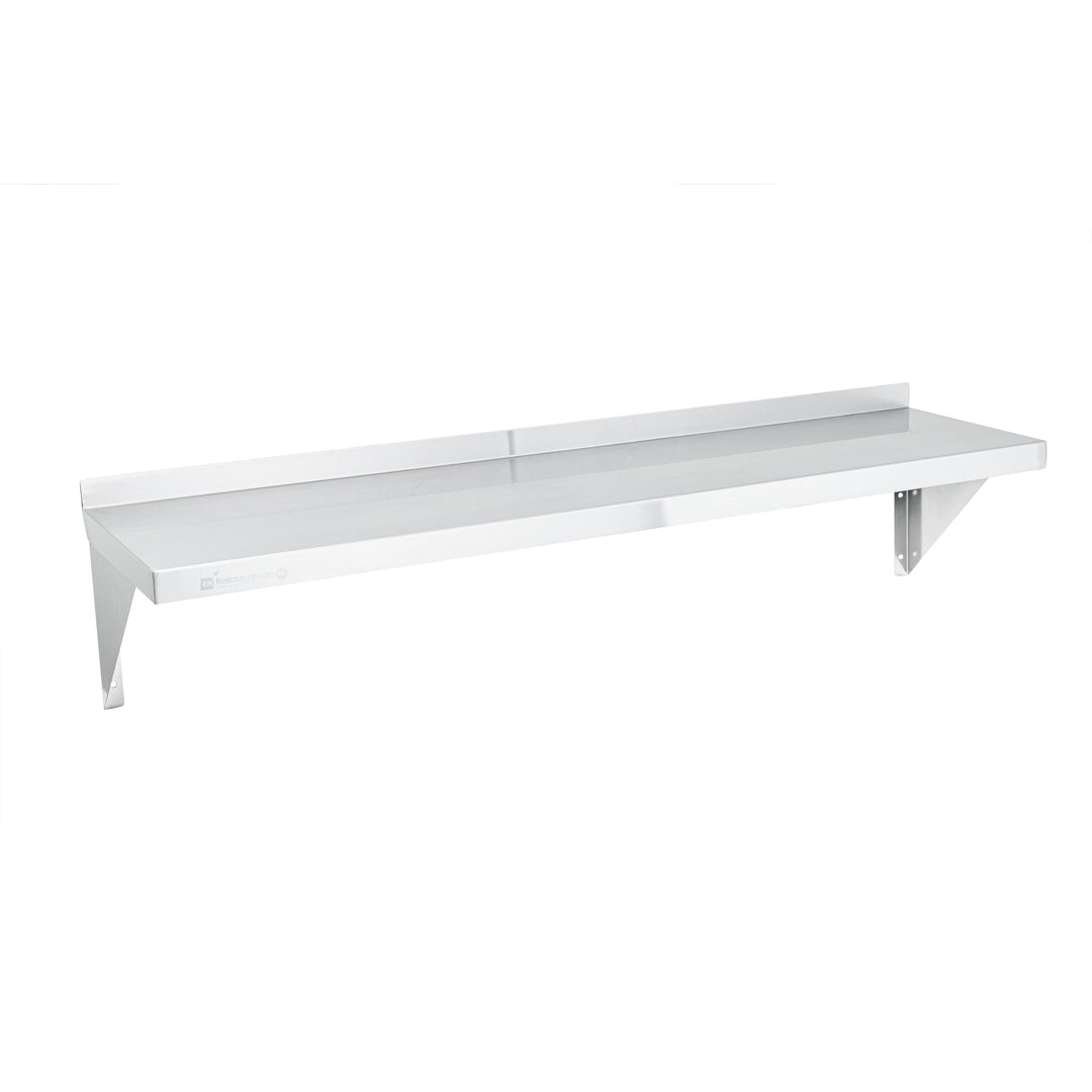 Restaurantware 16 Gauge Kitchen Tek Stainless Steel Wall Mount Shelves, 12X48In - Restaurant Equipment and Smallwares - Canadian Distribution - Ships Free Within Canada on Orders Above CAD $199