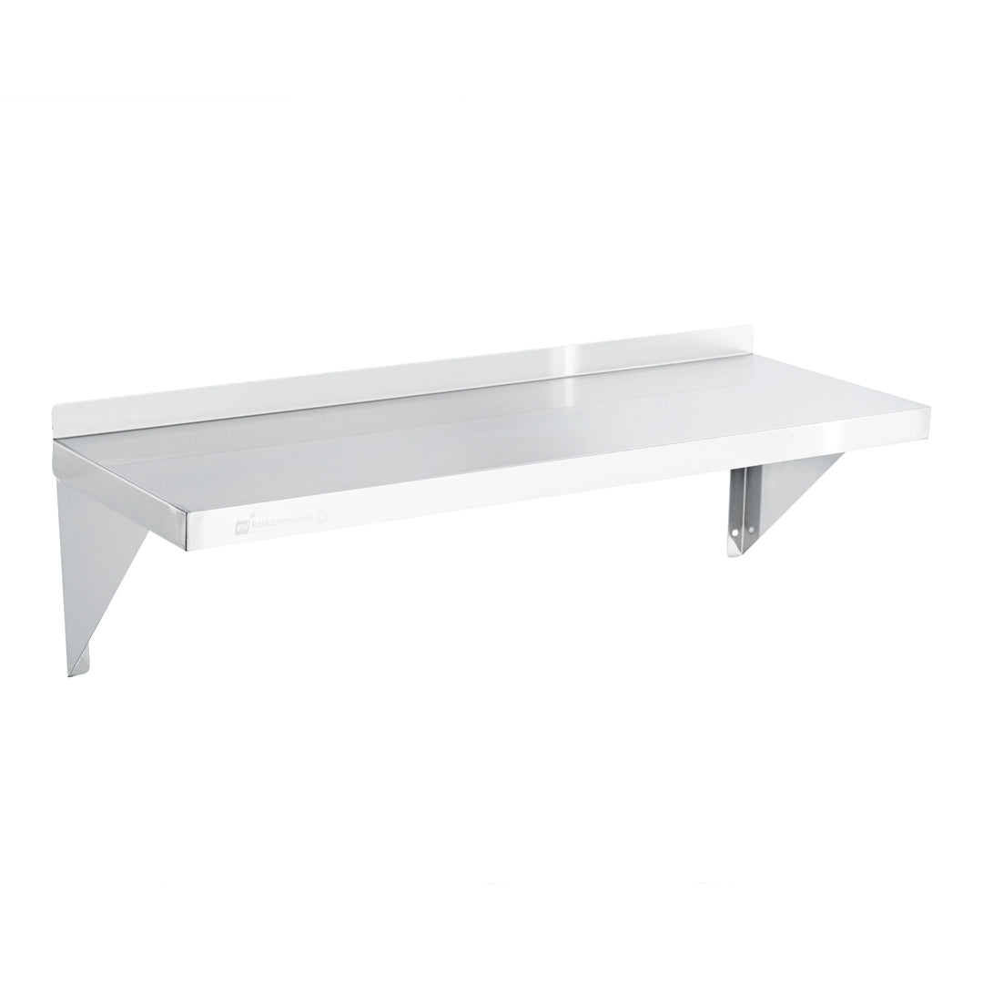 Restaurantware 16 Gauge Kitchen Tek Stainless Steel Wall Mount Shelves, 12X36In - Restaurant Equipment and Smallwares - Canadian Distribution - Ships Free Within Canada on Orders Above CAD $199