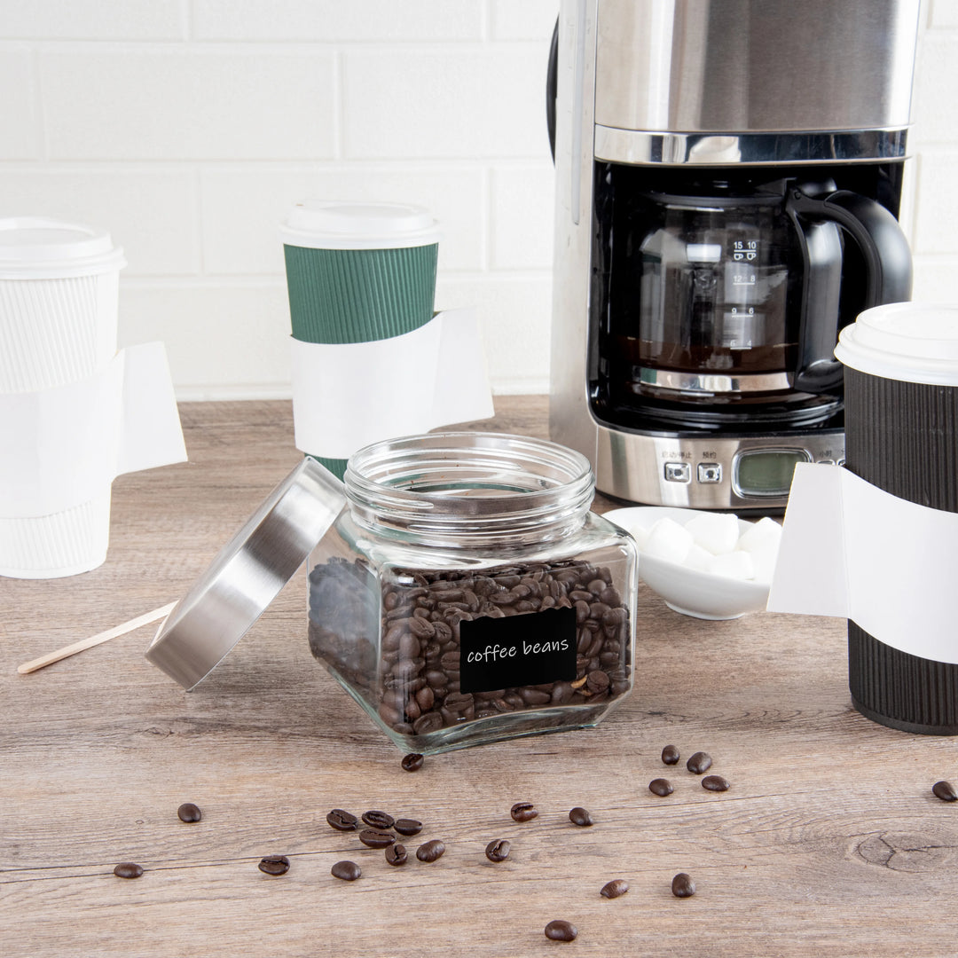 Restaurantware 20oz Glass Vetri Storage Jar, With Lid & Chalkboard Label - Restaurant Equipment and Smallwares - Canadian Distribution - Ships Free Within Canada on Orders Above CAD $199