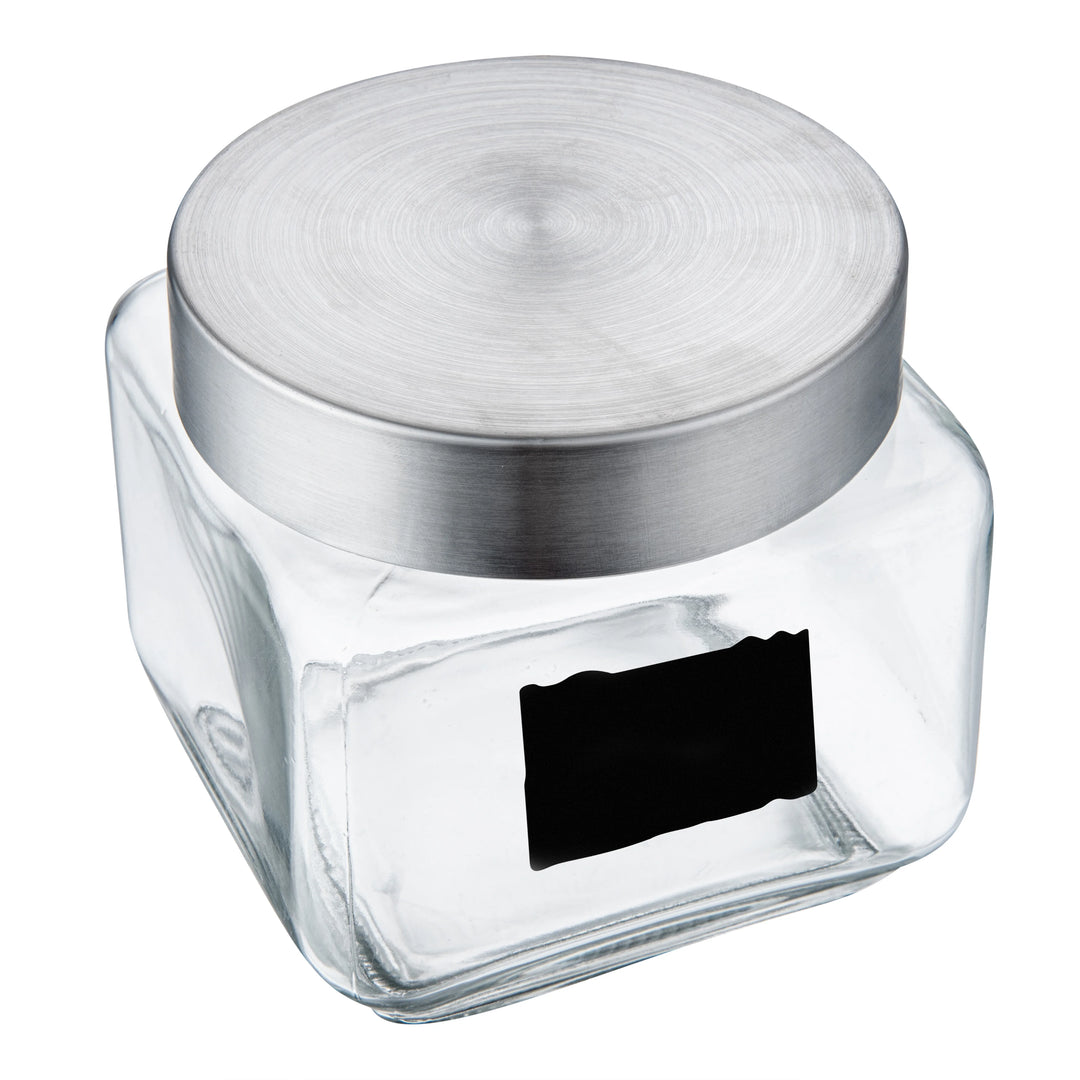 Restaurantware 20oz Glass Vetri Storage Jar, With Lid & Chalkboard Label - Restaurant Equipment and Smallwares - Canadian Distribution
