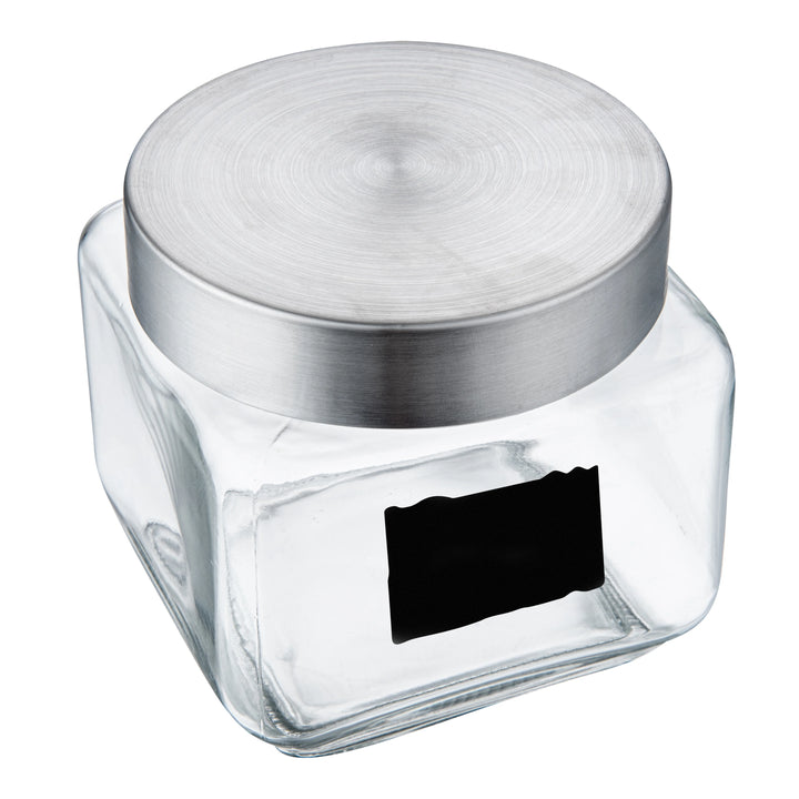 Restaurantware 20oz Glass Vetri Storage Jar, With Lid & Chalkboard Label - Restaurant Equipment and Smallwares - Canadian Distribution