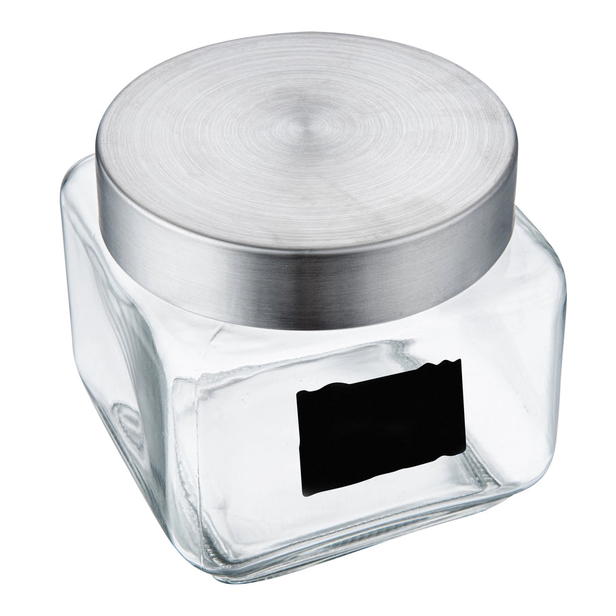 Restaurantware 20oz Glass Vetri Storage Jar, With Lid & Chalkboard Label - Restaurant Equipment and Smallwares - Canadian Distribution