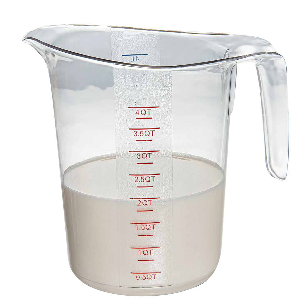 Restaurantware 4 Quart Measuring Cups, Clear, Plastic - Restaurant Equipment and Smallwares - Canadian Distribution - Ships Free Within Canada on Orders Above CAD $199