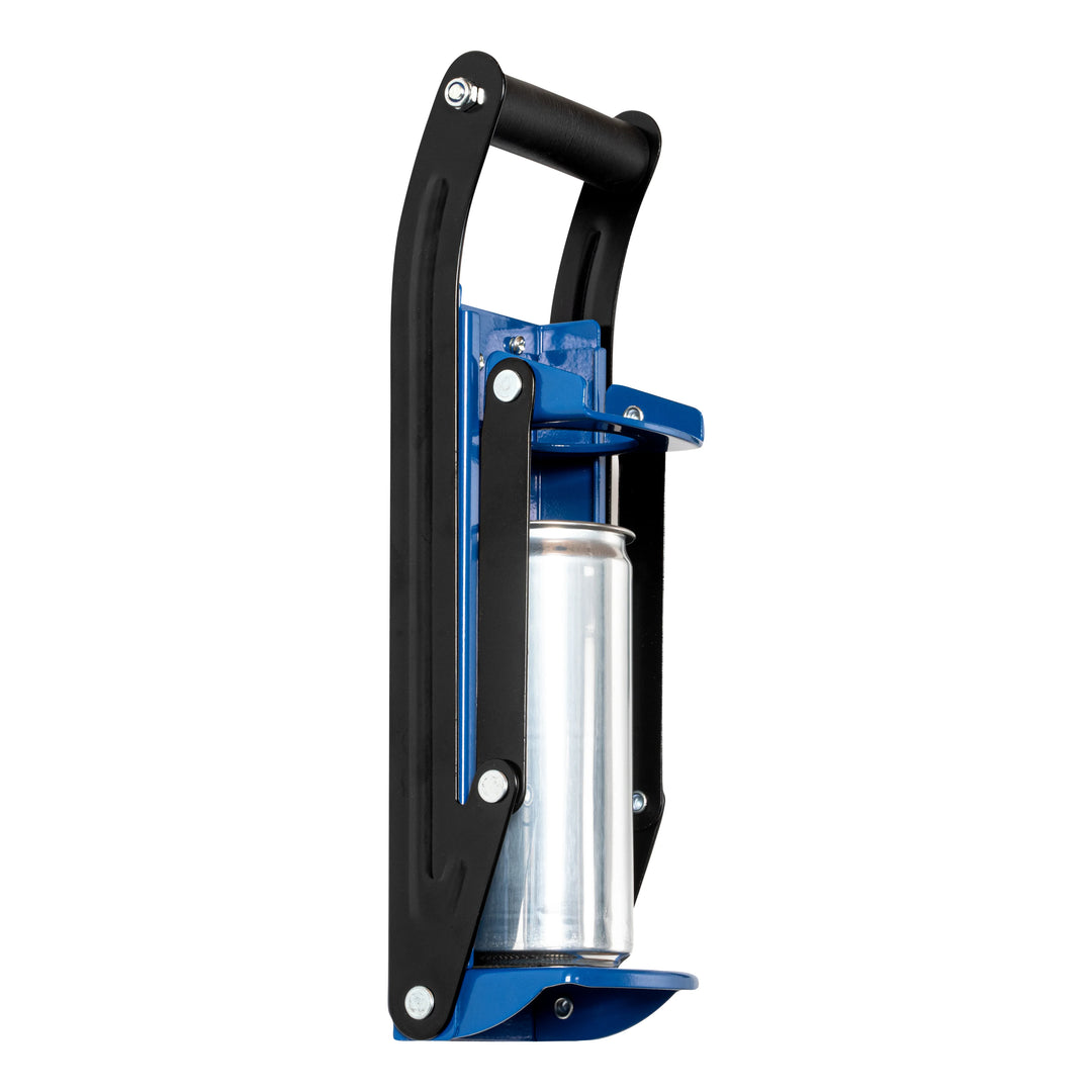 Restaurantware Met Lux Blue Wall Mount Metal Can Crusher, For 12 & 16oz Cans - Restaurant Equipment and Smallwares - Canadian Distribution - Ships Free Within Canada on Orders Above CAD $199