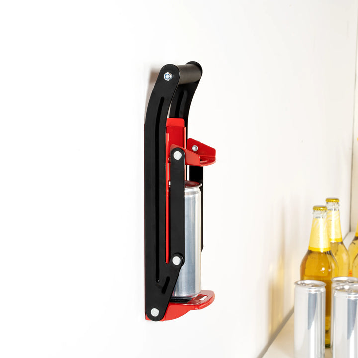 Restaurantware Met Lux Red Wall Mount Metal Can Crusher, For 12 & 16oz Cans - Restaurant Equipment and Smallwares - Canadian Distribution - Ships Free Within Canada on Orders Above CAD $199