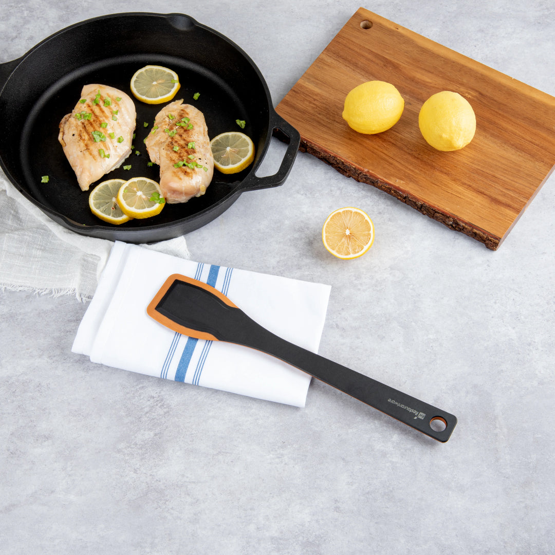 Restaurantware Nature Tek 13In Black Wood Spatula - Restaurant Equipment and Smallwares - Canadian Distribution - Ships Free Within Canada on Orders Above CAD $199