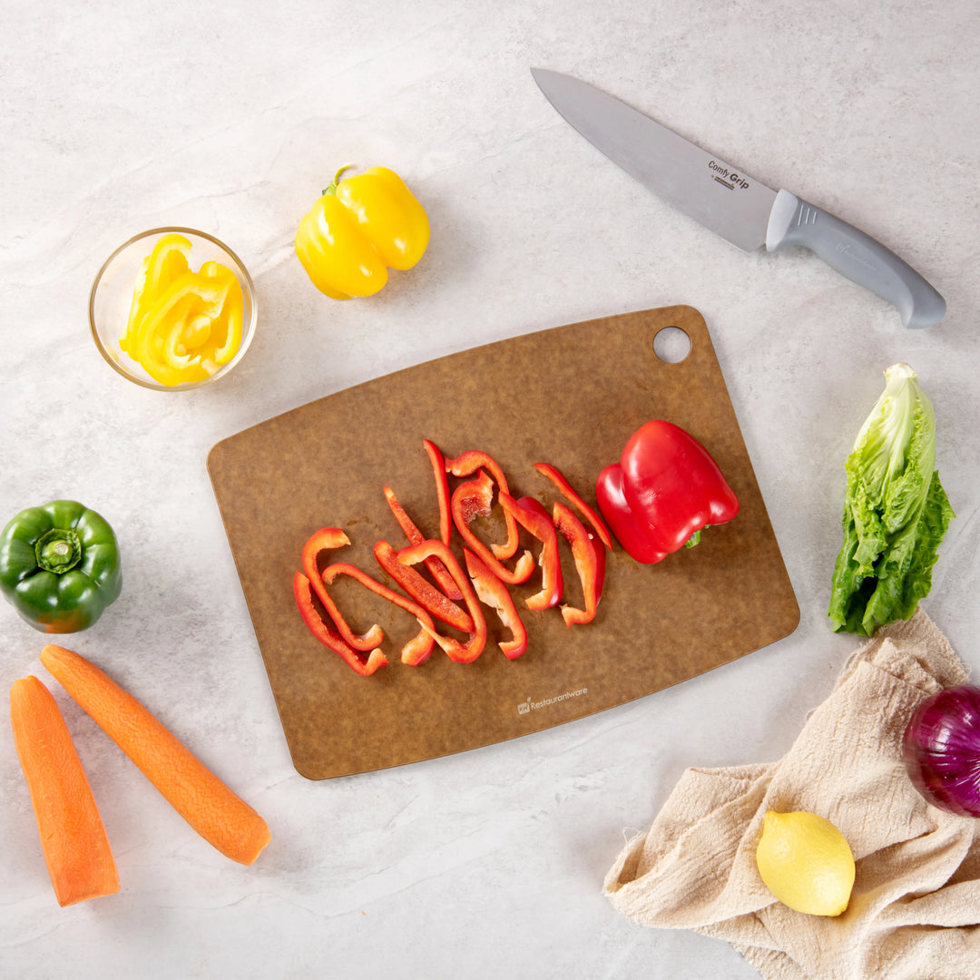 Restaurantware Nature Tek Brown Wood Fiber Cutting Board, 14.5X10.75In - Restaurant Equipment and Smallwares - Canadian Distribution - Ships Free Within Canada on Orders Above CAD $199