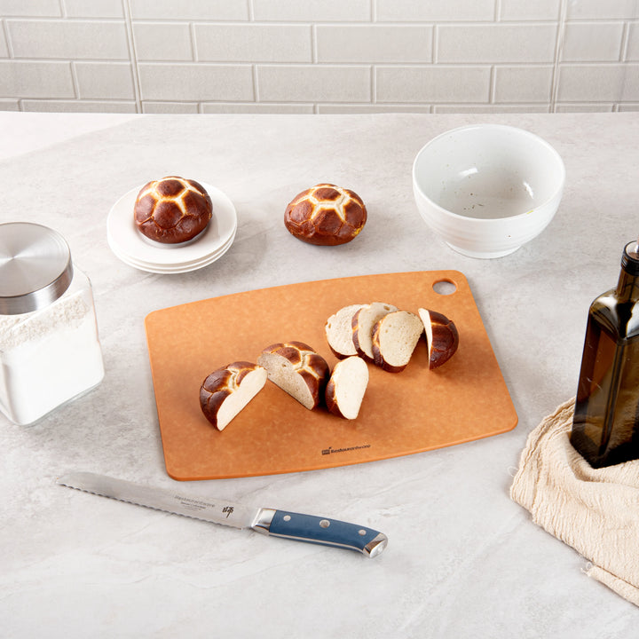 Restaurantware Nature Tek Kraft Charcoal Wood Fiber Cutting Board, 14.5X10.75In - Restaurant Equipment and Smallwares - Canadian Distribution - Ships Free Within Canada on Orders Above CAD $199