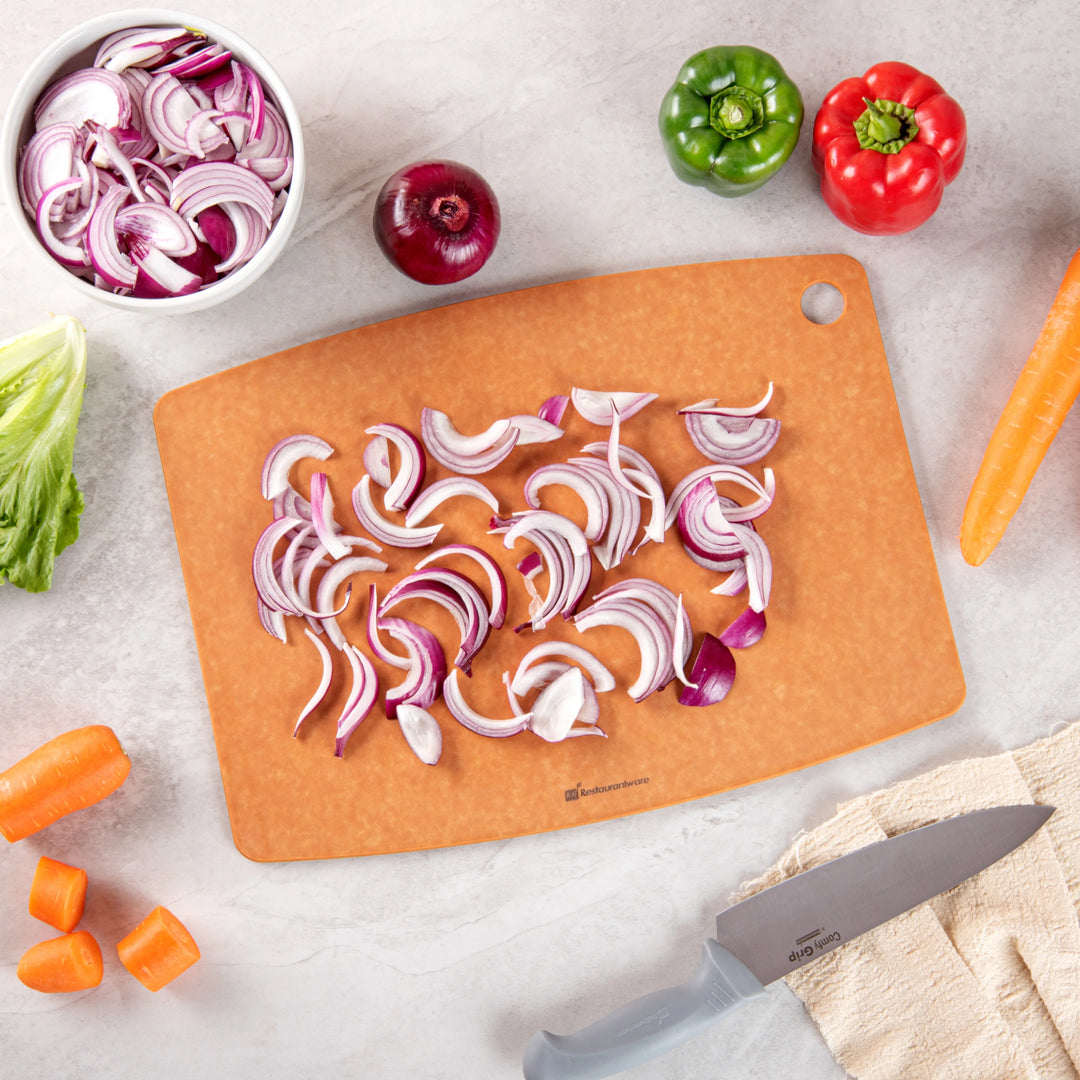 Restaurantware Nature Tek Kraft Charcoal Wood Fiber Cutting Board, 17.25X12.75In - Restaurant Equipment and Smallwares - Canadian Distribution - Ships Free Within Canada on Orders Above CAD $199