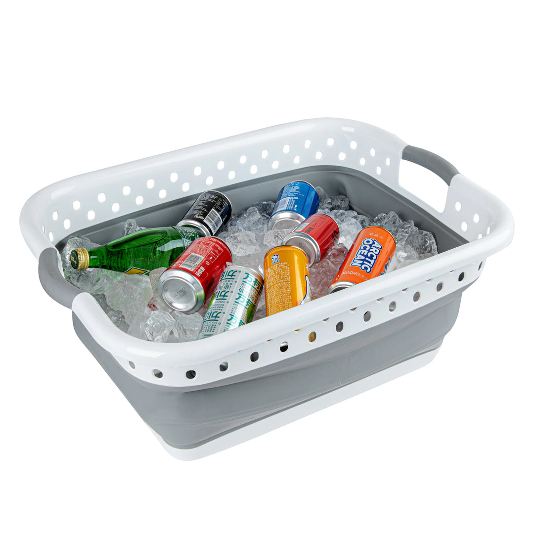 Restaurantware Rw Base Gray Plastic Collapsible Storage Containers, 24X17.25X9.75In - Restaurant Equipment and Smallwares - Canadian Distribution - Ships Free Within Canada on Orders Above CAD $199