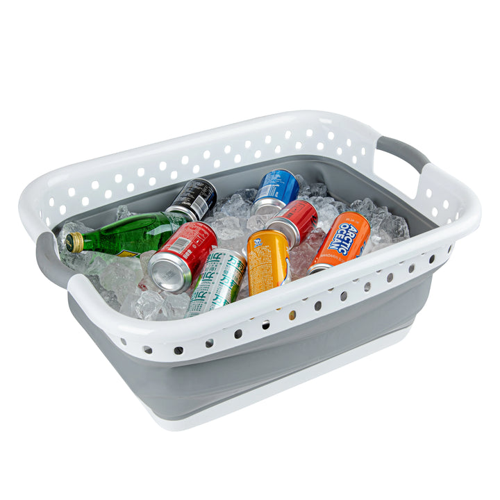 Restaurantware Rw Base Gray Plastic Collapsible Storage Containers, 24X17.25X9.75In - Restaurant Equipment and Smallwares - Canadian Distribution - Ships Free Within Canada on Orders Above CAD $199