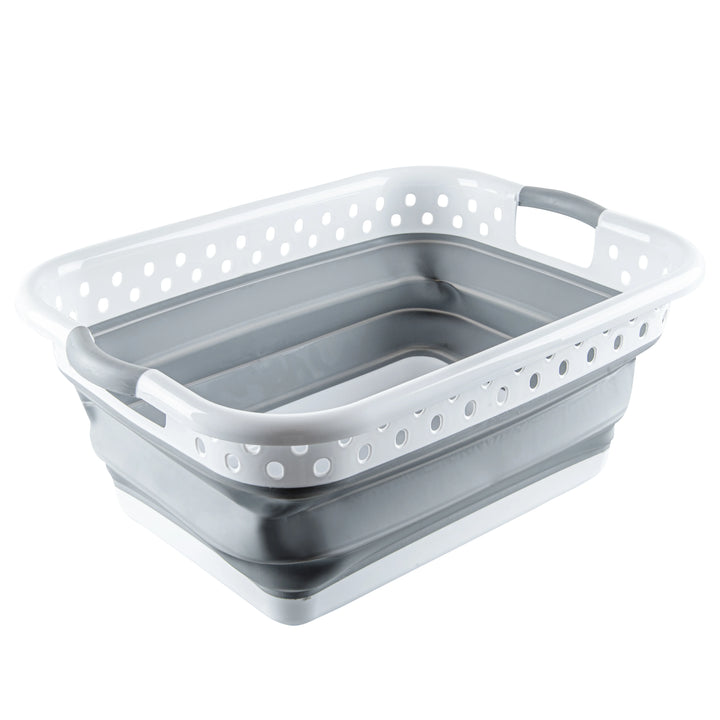 Restaurantware Rw Base Gray Plastic Collapsible Storage Containers, 24X17.25X9.75In - Restaurant Equipment and Smallwares - Canadian Distribution