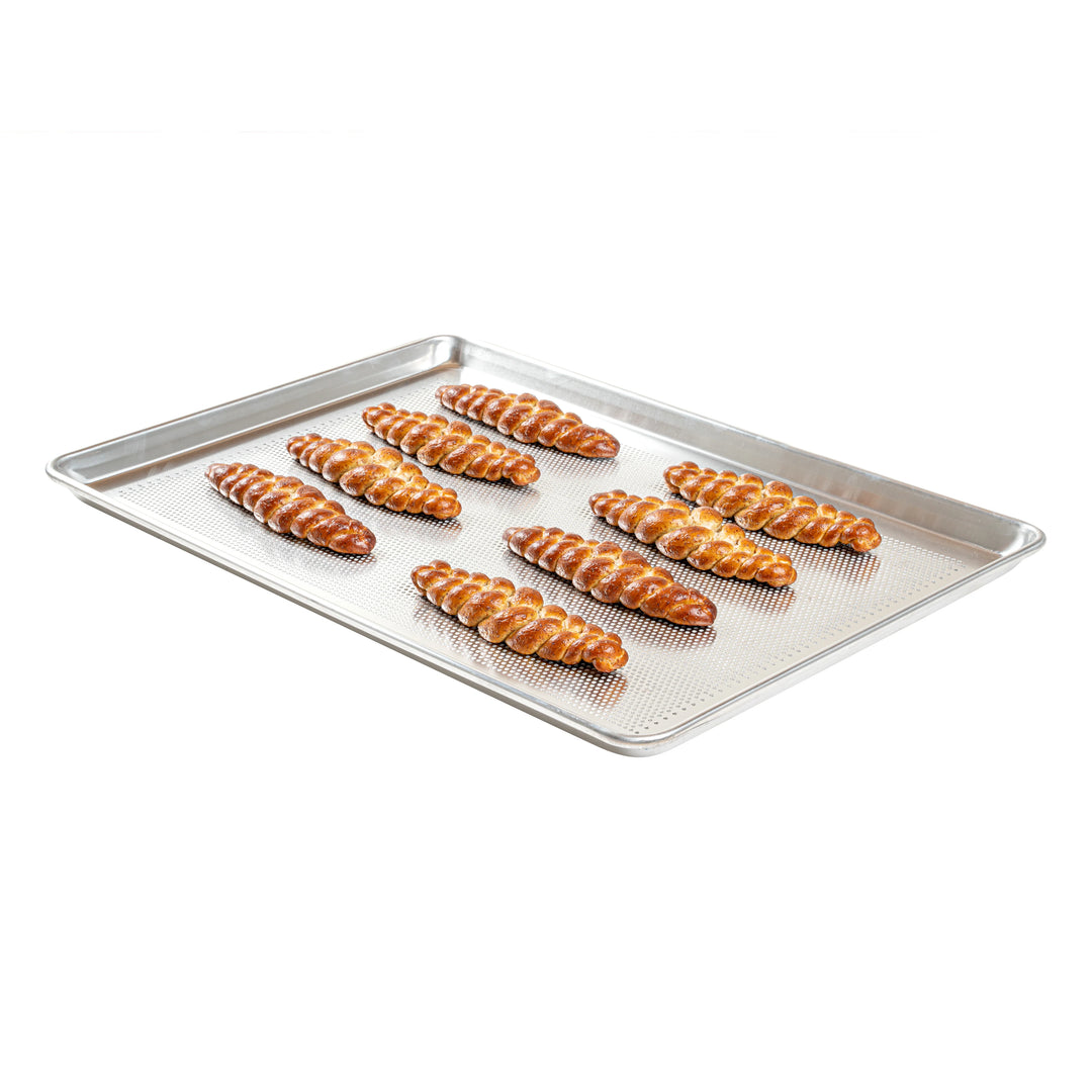 Restaurantware Met Lux Full-Size Heavy Duty Perforated Aluminum Baking Sheet Pans, 26X18In - Restaurant Equipment and Smallwares - Canadian Distribution - Ships Free Within Canada on Orders Above CAD $199