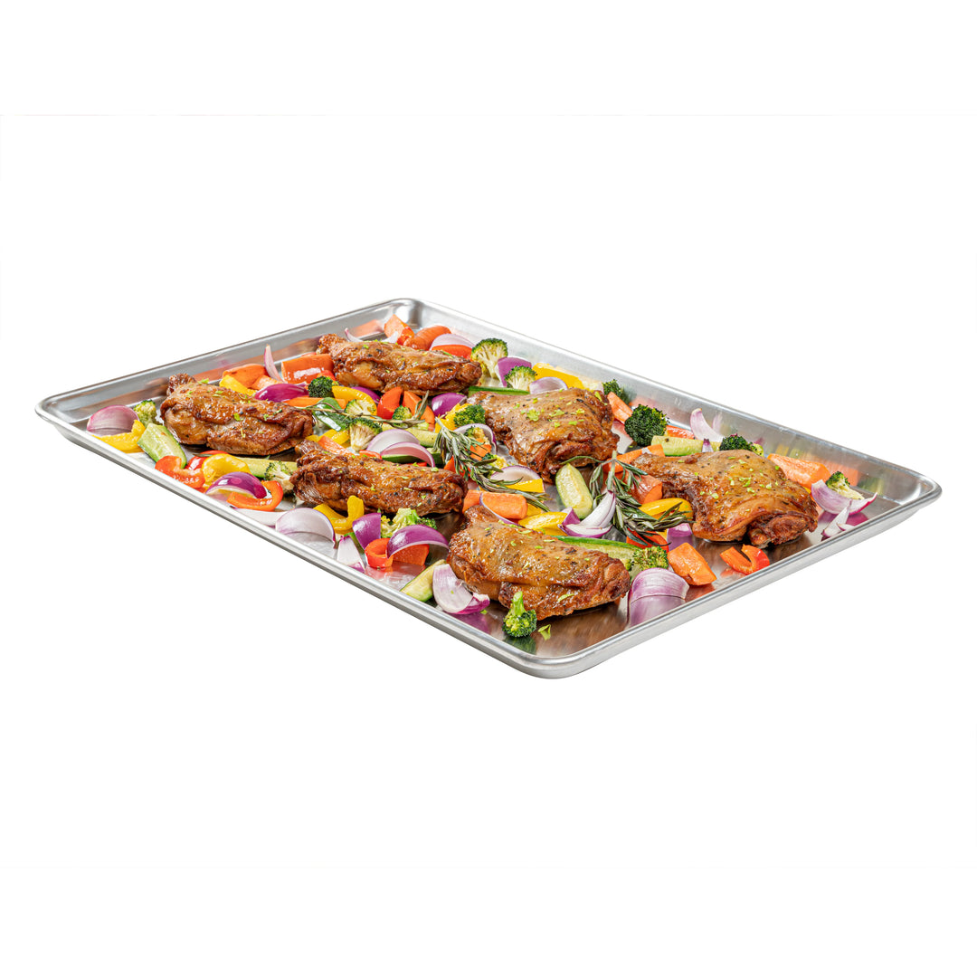 Restaurantware Met Lux Full-Size Heavy Duty Aluminum Baking Sheet Pans, 26X18In - Restaurant Equipment and Smallwares - Canadian Distribution - Ships Free Within Canada on Orders Above CAD $199