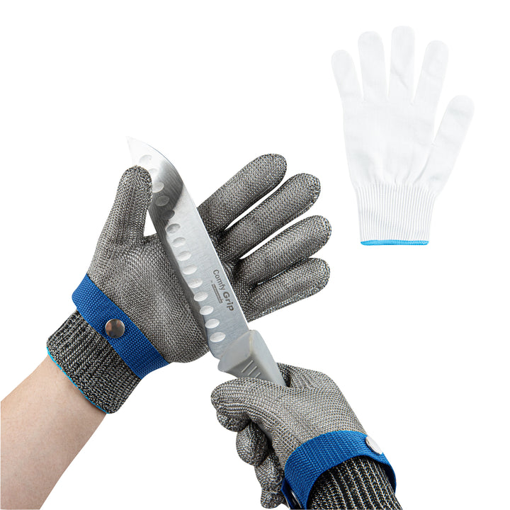 Restaurantware Large Fiber & Stainless Steel Mesh Cut Resistant Glove, Food Safe, Level 9 Life Protector - Restaurant Equipment and Smallwares - Canadian Distribution - Ships Free Within Canada on Orders Above CAD $199