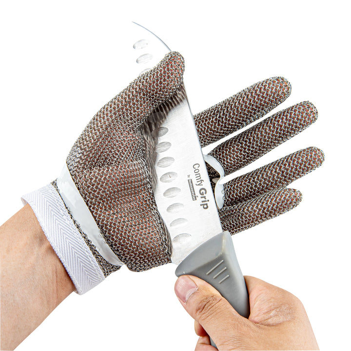 Restaurantware Life Protector Small Cut-Resistant Gloves, Fiber & Stainless Steel Mesh, Level 9, 9.25 x 4.75In - Restaurant Equipment and Smallwares - Canadian Distribution - Ships Free Within Canada on Orders Above CAD $199