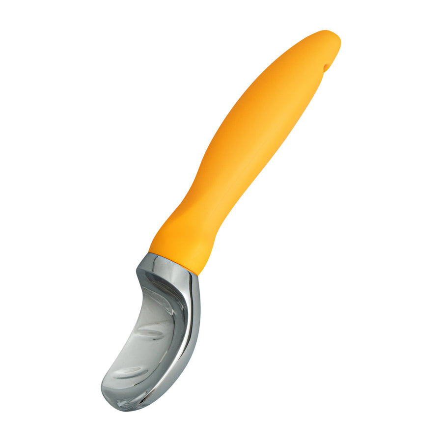 Restaurantware Comfy Grip Ice Cream Scoop, Zinc, Tangerine, 7.75 x 2 x 1.75In - Restaurant Equipment and Smallwares - Canadian Distribution