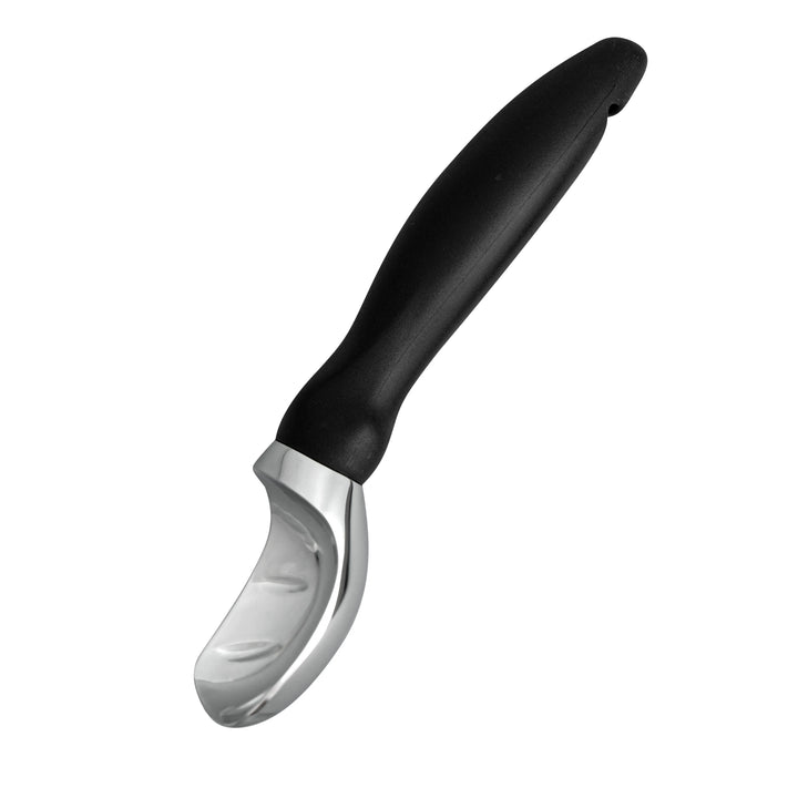 Restaurantware Comfy Grip Ice Cream Scoop, Zinc, Black, 7.75 x 2 x 1.75In - Restaurant Equipment and Smallwares - Canadian Distribution