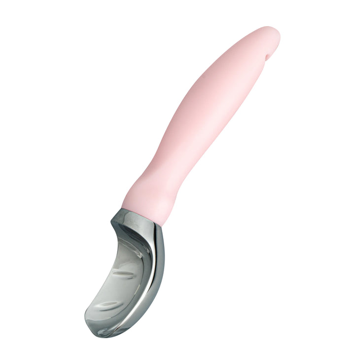 Restaurantware Comfy Grip Ice Cream Scoop, Zinc, Pink, 7.75 x 2 x 1.75In - Restaurant Equipment and Smallwares - Canadian Distribution