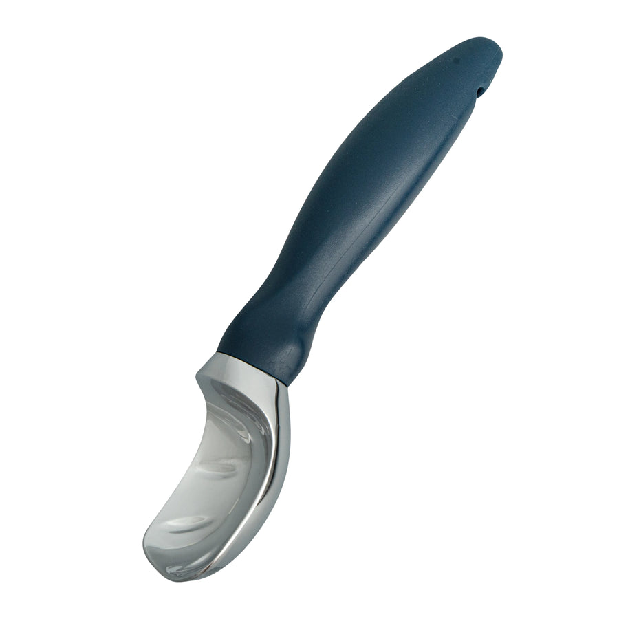 Restaurantware Comfy Grip Ice Cream Scoop, Zinc, Navy Blue, 7.75 x 2 x 1.75In - Restaurant Equipment and Smallwares - Canadian Distribution
