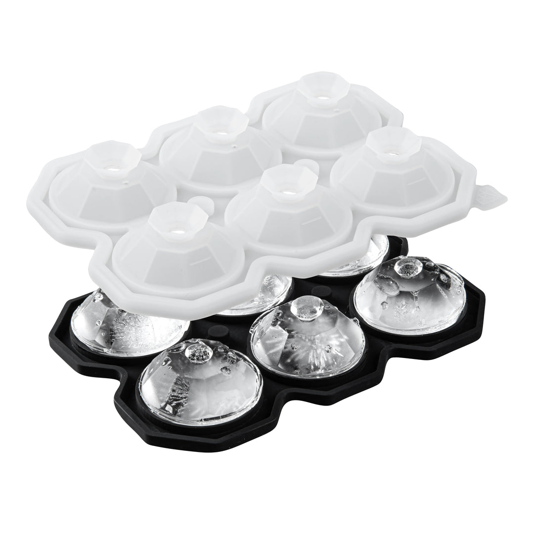 Restaurantware 6 Compartment Diamond Ice Mold, Black, Silicone - Restaurant Equipment and Smallwares - Canadian Distribution - Ships Free Within Canada on Orders Above CAD $199