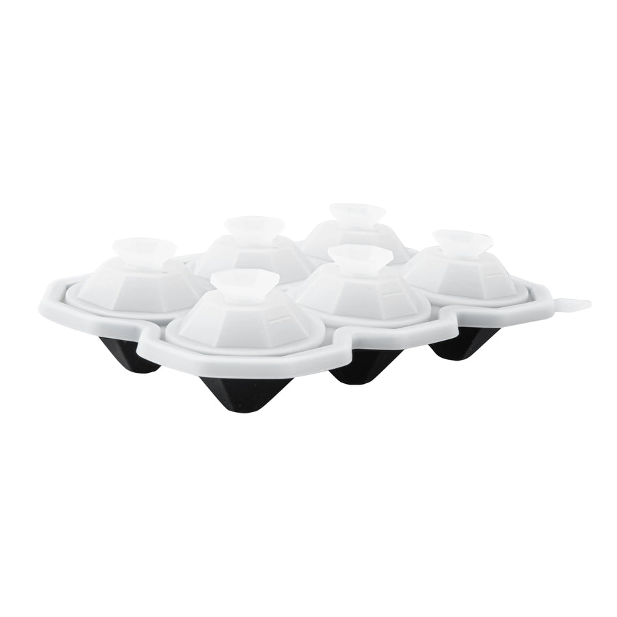 Restaurantware 6 Compartment Diamond Ice Mold, Black, Silicone - Restaurant Equipment and Smallwares - Canadian Distribution