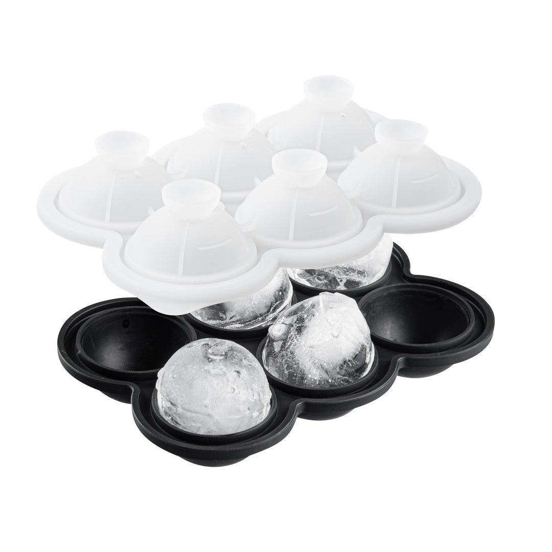 Restaurantware 6 Compartment Sphere Ice Mold, Black, Silicone - Restaurant Equipment and Smallwares - Canadian Distribution - Ships Free Within Canada on Orders Above CAD $199