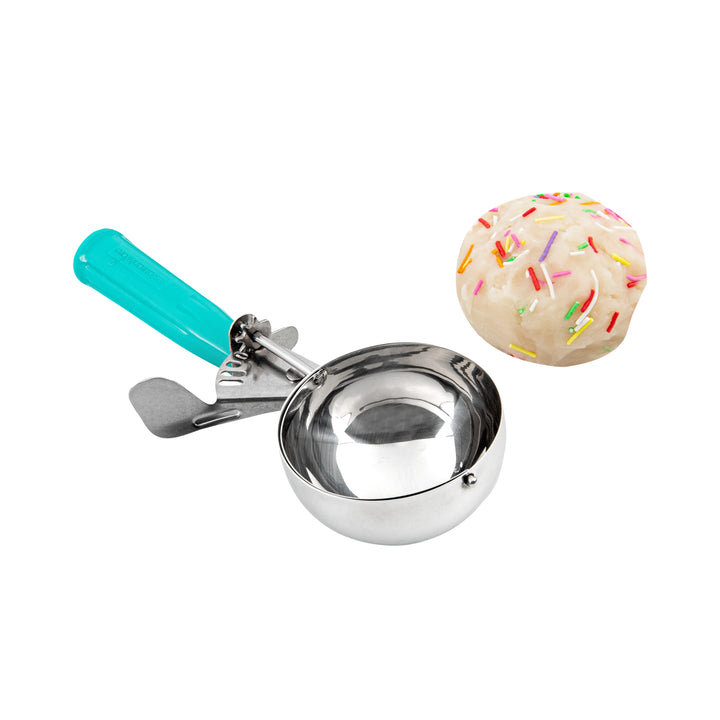 Restaurantware Met Lux #5 Scoops, Stainless Steel, with Teal Handle, 6oz - Restaurant Equipment and Smallwares - Canadian Distribution - Ships Free Within Canada on Orders Above CAD $199