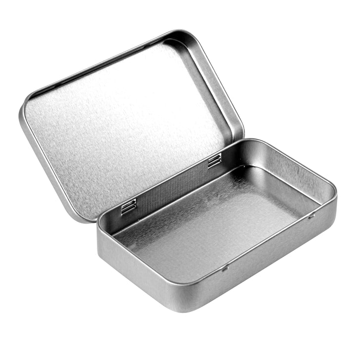 Restaurantware RW Base 6oz Tin Containers, Silver, Rectangular, with Hinged Lid - Restaurant Equipment and Smallwares - Canadian Distribution