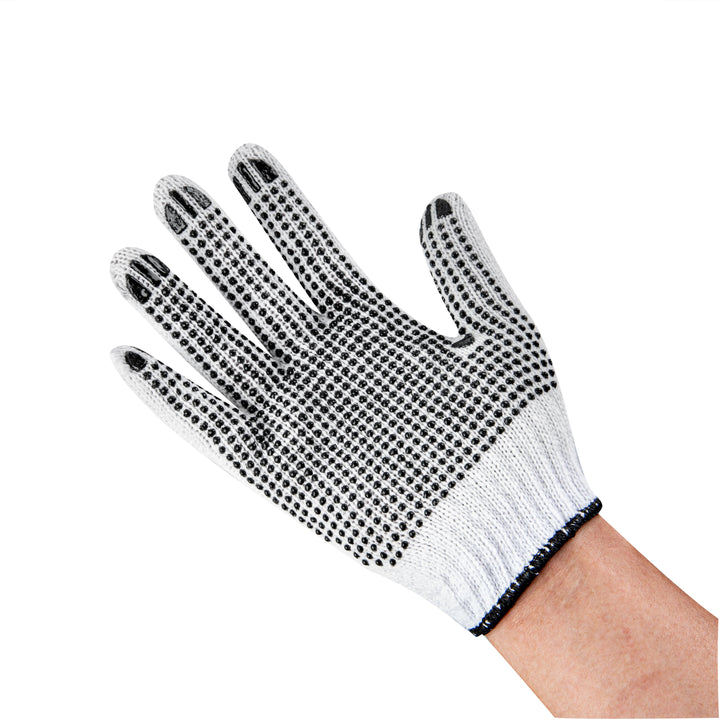 Restaurantware Small White Poly-Cotton Gloves, with Black PVC Dots - Restaurant Equipment and Smallwares - Canadian Distribution - Ships Free Within Canada on Orders Above CAD $199