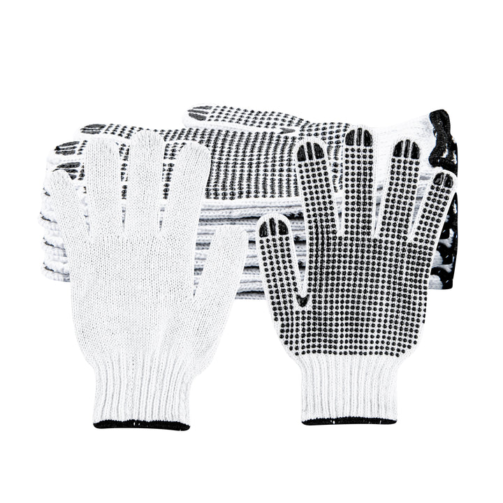 Restaurantware Medium White Poly-Cotton Gloves, with Black PVC Dots - Restaurant Equipment and Smallwares - Canadian Distribution