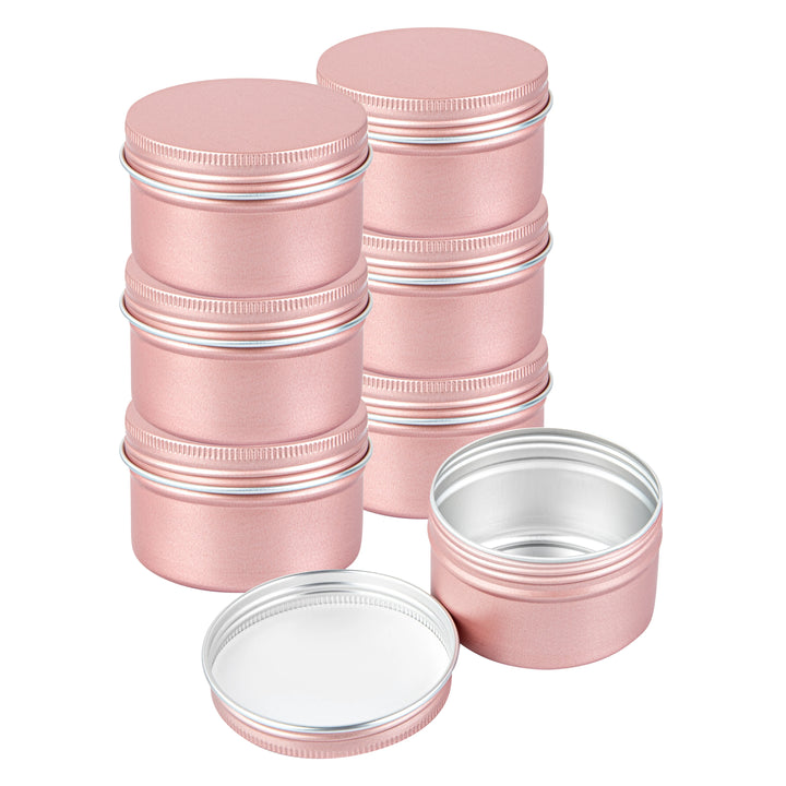 Restaurantware RW Base 4oz Tin Containers, Rose Gold, Round, with Screw Lid - 100 Units/Case - Restaurant Equipment and Smallwares - Canadian Distribution - Ships Free Within Canada on Orders Above CAD $199