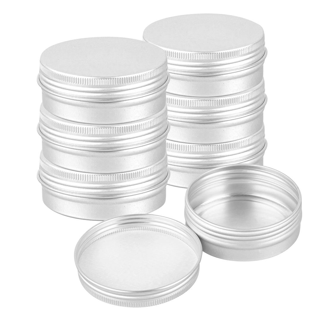 Restaurantware RW Base 2oz Tin Containers, Silver, Round, with Screw Lid - 100 Units/Case - Restaurant Equipment and Smallwares - Canadian Distribution - Ships Free Within Canada on Orders Above CAD $199
