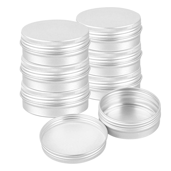 Restaurantware RW Base 2oz Tin Containers, Silver, Round, with Screw Lid - 100 Units/Case - Restaurant Equipment and Smallwares - Canadian Distribution - Ships Free Within Canada on Orders Above CAD $199