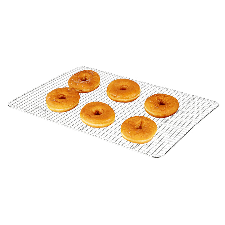 Restaurantware 11.75 x 17In Wire Cooling Rack, Stainless Steel, Footed, for Half-Size Sheet Pan - Restaurant Equipment and Smallwares - Canadian Distribution - Ships Free Within Canada on Orders Above CAD $199