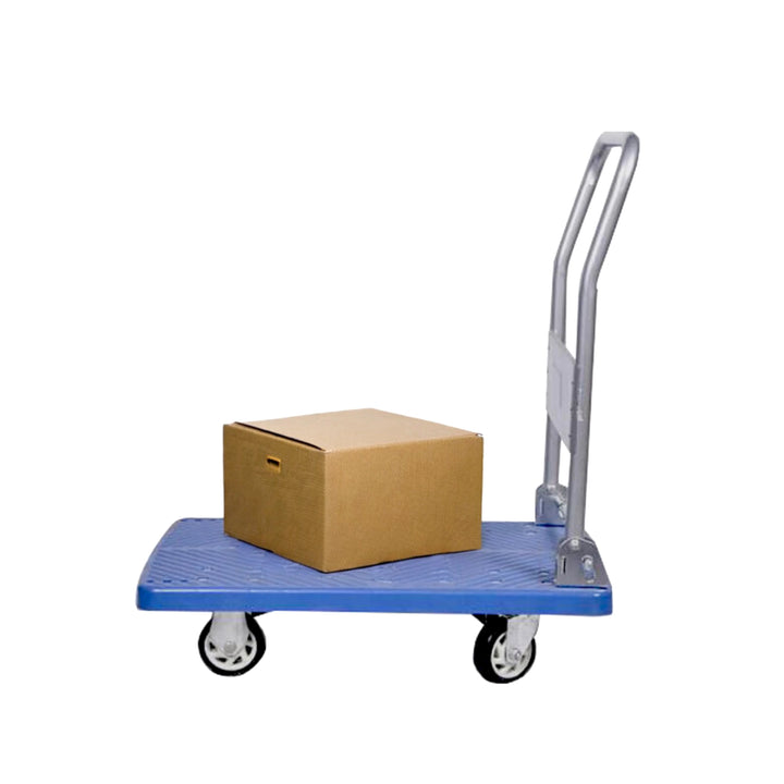 Restaurantware Rw Clean Folding Clean Blue Plastic Platform Cart, 31.5X21X32.75In, 660Lb Capacity - Restaurant Equipment and Smallwares - Canadian Distribution - Ships Free Within Canada on Orders Above CAD $199